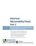 Cover page: American Micromobility Panel: Part 1