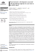 Cover page: Brain structural co-development is associated with internalizing symptoms two years later in the ABCD cohort.