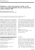 Cover page: Distribution, ecology and reproductive biology of wild tomatoes and related nightshades from the Atacama Desert region of northern Chile