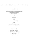 Cover page: Application of Statistical Methods to Integrative Analysis of Genomic Data