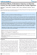 Cover page: Beneficial Effects of Resistance Exercise on Glycemic Control Are Not Further Improved by Protein Ingestion