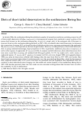 Cover page: Diets of short-tailed shearwaters in the southeastern Bering Sea