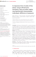 Cover page: A response time model of the three-choice Mnemonic Similarity Task provides stable, mechanistically interpretable individual-difference measures.