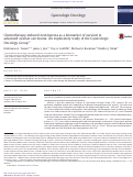 Cover page: Chemotherapy-induced neutropenia as a biomarker of survival in advanced ovarian carcinoma: An exploratory study of the Gynecologic Oncology Group