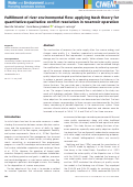 Cover page: Fulfillment of river environmental flow: applying Nash theory for quantitative‐qualitative conflict resolution in reservoir operation