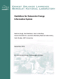 Cover page: Guidelines for Datacenter Energy Information System