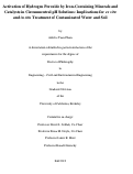 Cover page: Activation of Hydrogen Peroxide by Iron-Containing Minerals and Catalysts in Circumneutral pH Solutions: Implications for ex situ and in situ Treatment of Contaminated Water and Soil