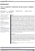 Cover page: Gait as a quantitative translational outcome measure in Angelman syndrome