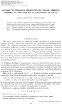 Cover page: Longest increasing subsequences: from patience sorting to the Baik-Deift-Johansson theorem