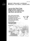 Cover page: Concerns About Climate Change Mitigation Projects: Summary of Findings 
from Case Studies in Brazil, India, Mexico, and South Africa