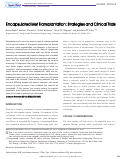 Cover page: Encapsulated Islet Transplantation: Strategies and Clinical Trials