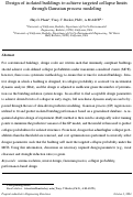 Cover page of Design of isolated buildings to achieve targeted collapse limits through Gaussian process modeling