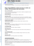 Cover page: Effect of Xpert MTB/RIF on clinical outcomes in routine care settings: individual patient data meta-analysis