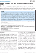 Cover page: Aging, Estrogen Loss and Epoxyeicosatrienoic Acids (EETs)