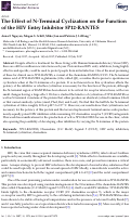 Cover page: The Effect of N-Terminal Cyclization on the Function of the HIV Entry Inhibitor 5P12-RANTES.