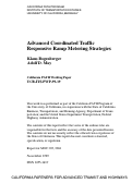 Cover page: Advanced Coordinated Traffic Responsive Ramp Metering Strategies