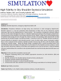 Cover page: High Fidelity In Situ Shoulder Dystocia Simulation