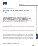 Cover page: Pleiotropic Analysis of Lung Cancer and Blood Triglycerides.