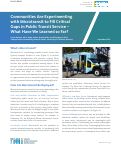 Cover page: Communities Are Experimenting with Microtransit to Fill Critical Gaps in Public Transit Service – What Have We Learned so Far?