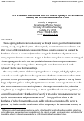 Cover page: The Domestic Distributional Effects of China's Opening to the International Economy and the Politics of Institutional Choice