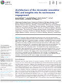 Cover page: Architecture of the chromatin remodeler RSC and insights into its nucleosome engagement.