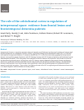 Cover page: The role of the orbitofrontal cortex in regulation of interpersonal space: evidence from frontal lesion and frontotemporal dementia patients