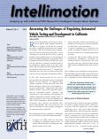 Cover page: Answering the Challenges of Regulating AutomatedVehicle Testing and Development in California