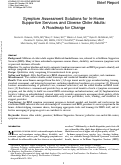 Cover page: Symptom Assessment Solutions for In-Home Supportive Services and Diverse Older Adults: A Roadmap for Change