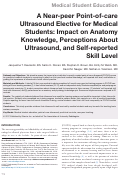 Cover page: A Near-peer Point-of-care Ultrasound Elective for Medical Students: Impact on Anatomy Knowledge, Perceptions About Ultrasound, and Self-reported Skill Level