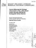 Cover page: Factors Influencing the Discharge Characteristics of Na0.44MnO2-Based Positive Electrode Materials for Rechargeable Lithium Batteries