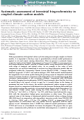 Cover page: Systematic assessment of terrestrial biogeochemistry in coupled climate–carbon models
