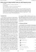 Cover page: Active control of edge localized modes by radio frequency waves