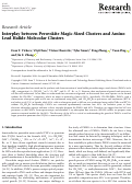 Cover page: Interplay between Perovskite Magic-Sized Clusters and Amino Lead Halide Molecular Clusters