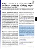 Cover page: Multiple generations of grain aggregation in different environments preceded solar system body formation