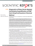 Cover page: Diagnostics of Data-Driven Models: Uncertainty Quantification of PM7 Semi-Empirical Quantum Chemical Method.