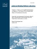 Cover page: Volume 1: Survey of Available Information in Support of the Energy-Water Bandwidth Study of Desalination Systems: