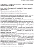 Cover page: Hyperspectral imaging in automated digital dermoscopy screening for melanoma