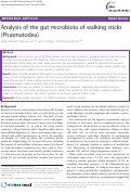 Cover page: Analysis of the gut microbiota of walking sticks (Phasmatodea)