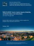 Cover page: Solar-to-Grid: Trends in System Impacts, Reliability, and Market Value in the United States with Data Through 2020