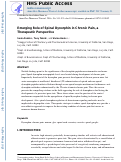 Cover page: The Emerging Role of Spinal Dynorphin in Chronic Pain: A Therapeutic Perspective.