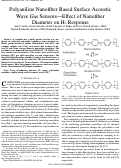 Cover page: Polyaniline nanofiber based surface acoustic wave gas sensors - Effect of nanofiber diameter on H-2 response