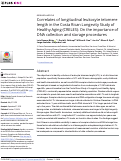 Cover page: Correlates of longitudinal leukocyte telomere length in the Costa Rican Longevity Study of Healthy Aging (CRELES): On the importance of DNA collection and storage procedures