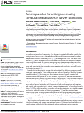 Cover page: Ten simple rules for writing and sharing computational analyses in Jupyter Notebooks.