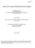 Cover page: A Model of U.S. Commercial Distributed Generation Adoption