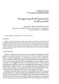 Cover page: Paesaggi vegetali del Quaternario in Italia centrale