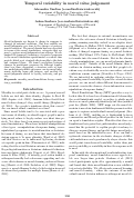 Cover page: Temporal variability in moral value judgement