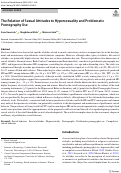 Cover page: The Relation of Sexual Attitudes to Hypersexuality and Problematic Pornography Use.