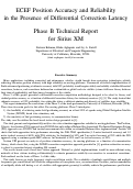 Cover page: ECEF Position Accuracy and Reliabilityin the Presence of Differential Correction LatencyPhase B Technical Reportfor Sirius XM