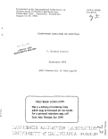 Cover page: COMPUTER ANALYSIS OF SPECTRA