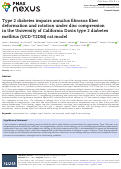 Cover page: Type 2 diabetes impairs annulus fibrosus fiber deformation and rotation under disc compression in the University of California Davis type 2 diabetes mellitus (UCD-T2DM) rat model